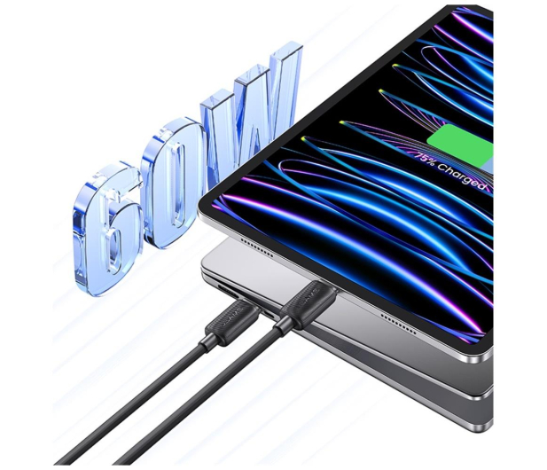 USAMS Kabel KY Series US-SJ696 60W USB-C do USB-C 2m biały - 1569045 - zdjęcie 3